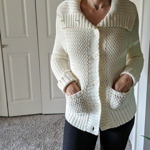 Caslon Cotton Blend  Cardigan Sweater Button Down Cotton Blend